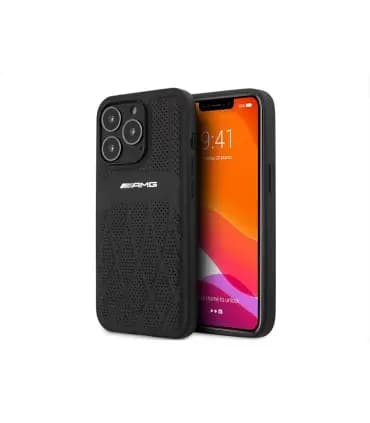قاب ایفون 14 پرو مکس چرمی ای ام جی Leather Case AMG Iphone 14 pro Max