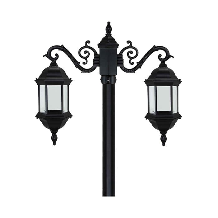 چراغ پارکی دوشاخه شش ضلعی