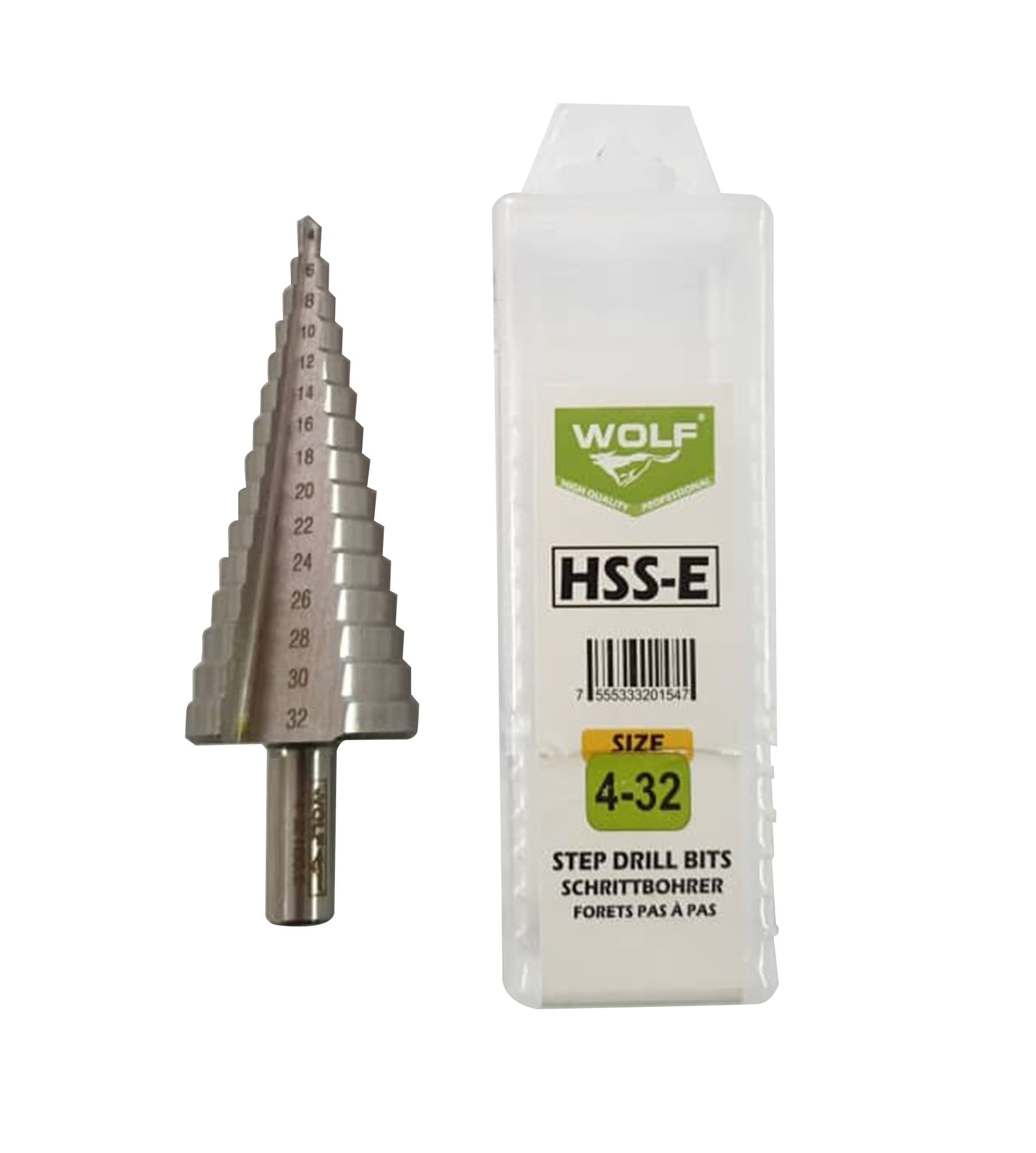 مته کاجی هرمی مخروطی ولف سایز 32-4