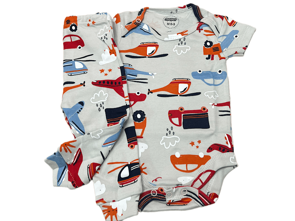 بادی آستین کوتاه و شلوار نوزادی ماماس اند پاپاس Mamas & papas