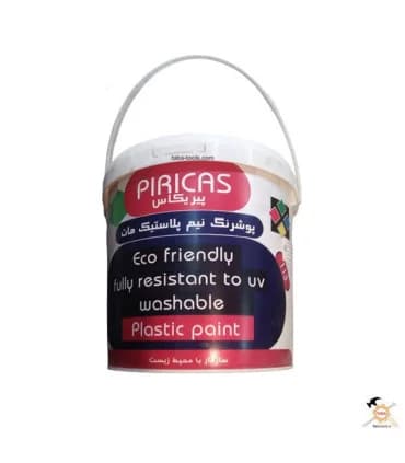 رنگ نیم پلاستیک سفید مات پیریکاس مهدرنگ گالن 5 کیلویی
