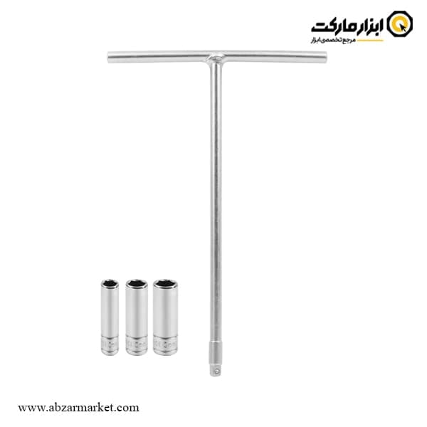 ست آچار بکس دسته T سوکت خور توسن 1/4 اینچ 4 عددی مدل T1473-8TS812