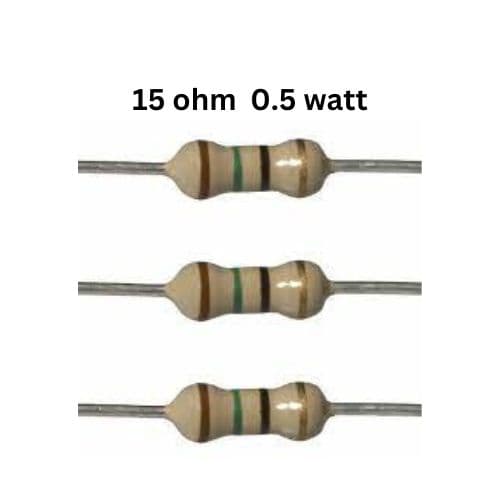 مقاومت ۱۵ اهم ۱/۲ یا ۰.۵ وات