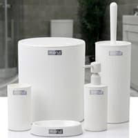 ست سرویس بهداشتی 5 پارچه اقیانوس هوم مینا سفید گرد