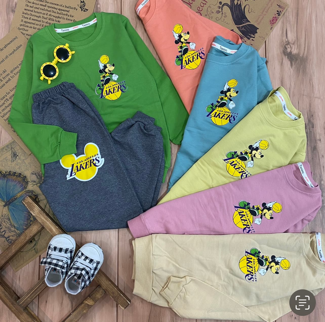 بلوز شلوار میکی lakers (8024)