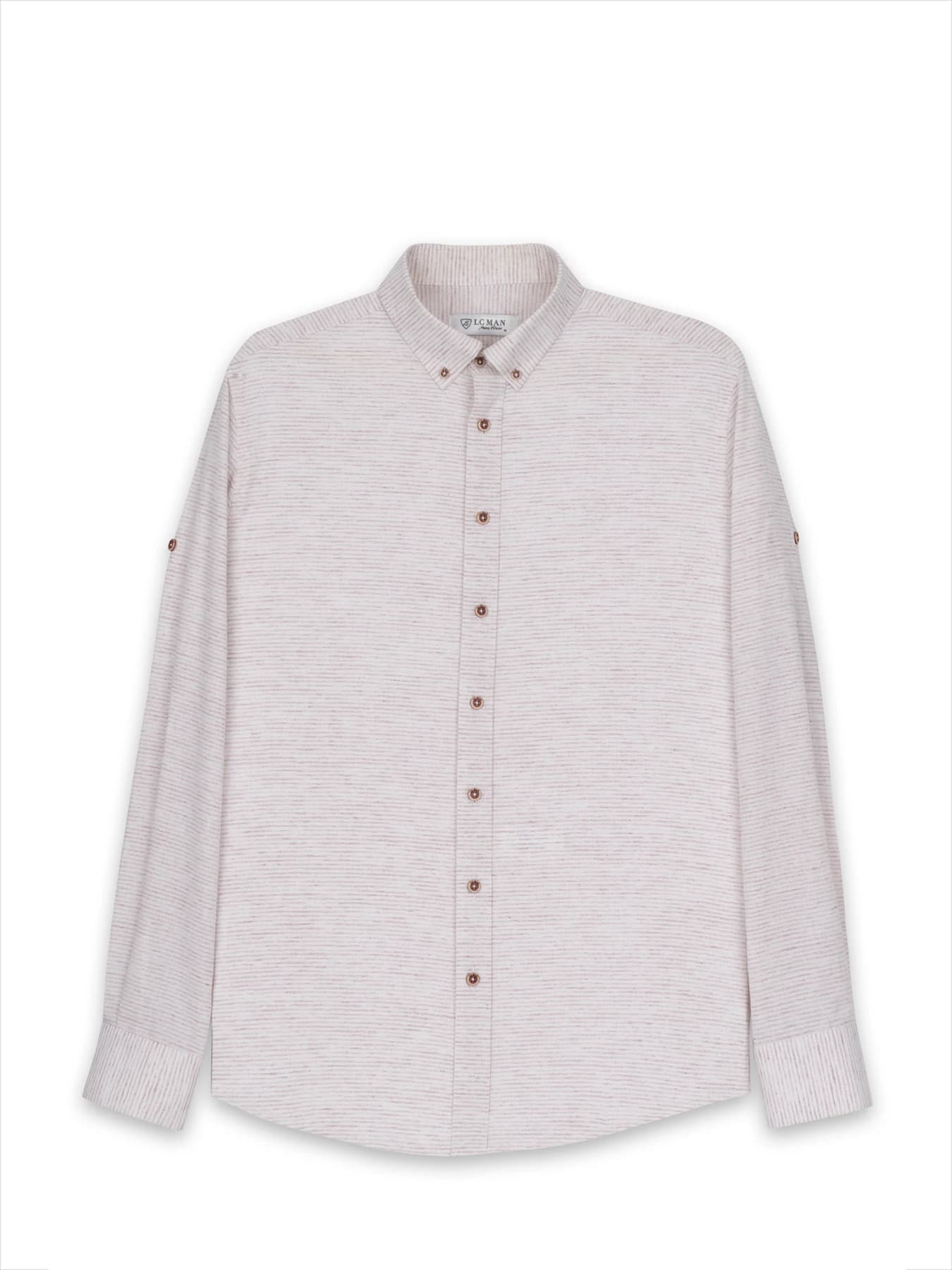 پیراهن آستین بلند قرمز راه راه ال سی من 87