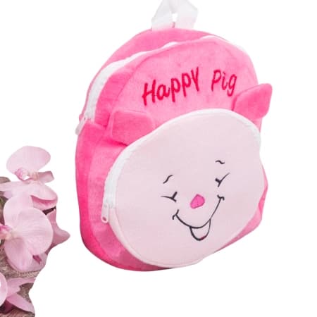 کوله پشتی مهدکودک پولیشی دخترانه طرح خوک