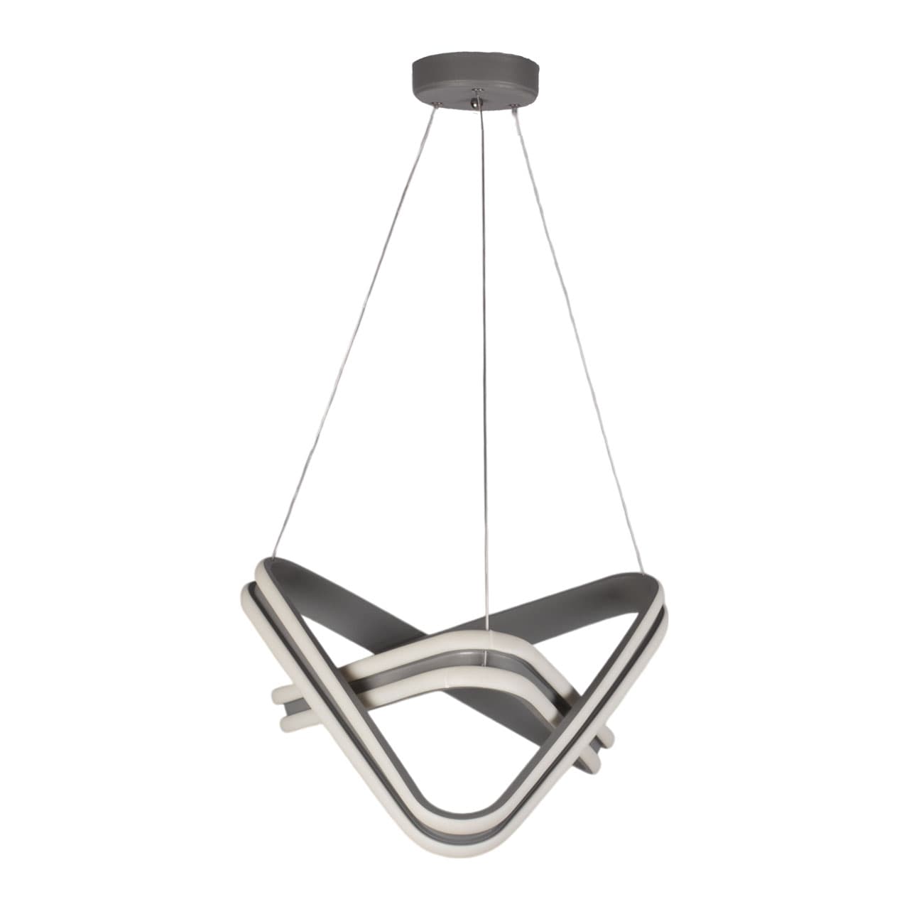 لوستر مدرن چشمه نور کد A6415/T طوسی (ریموت دار)