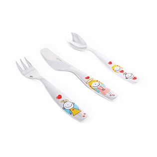 سرویس 3 پارچه قاشق و چنگال کودک پریا