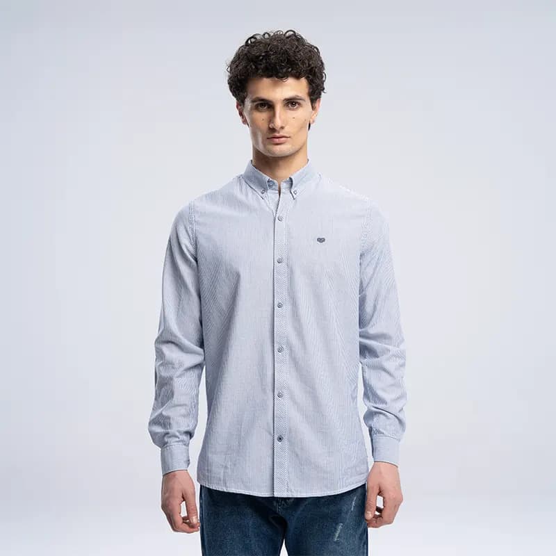 پیراهن آستین بلند مردانه راه راه پریمو 200573