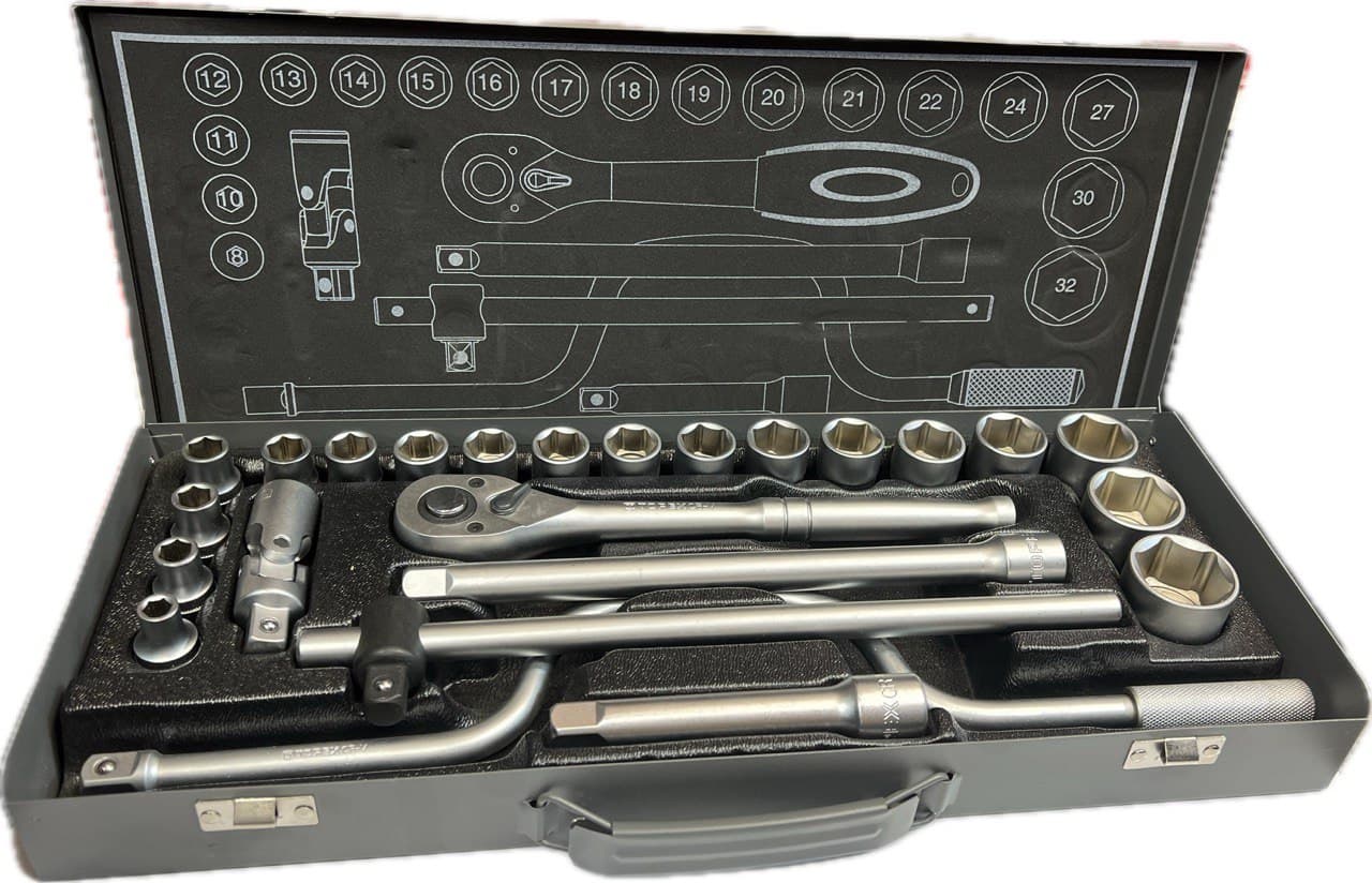 آچار بکس تاپکس مدل YP-1/2INCH-024 مجموعه 24 عددی