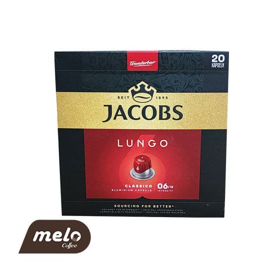 کپسول قهوه Jacobs مدل لانگو کلاسیکو Lungo classico (20 عددی)