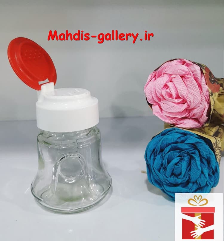 نمکدان شیشه ای درپوشدار
