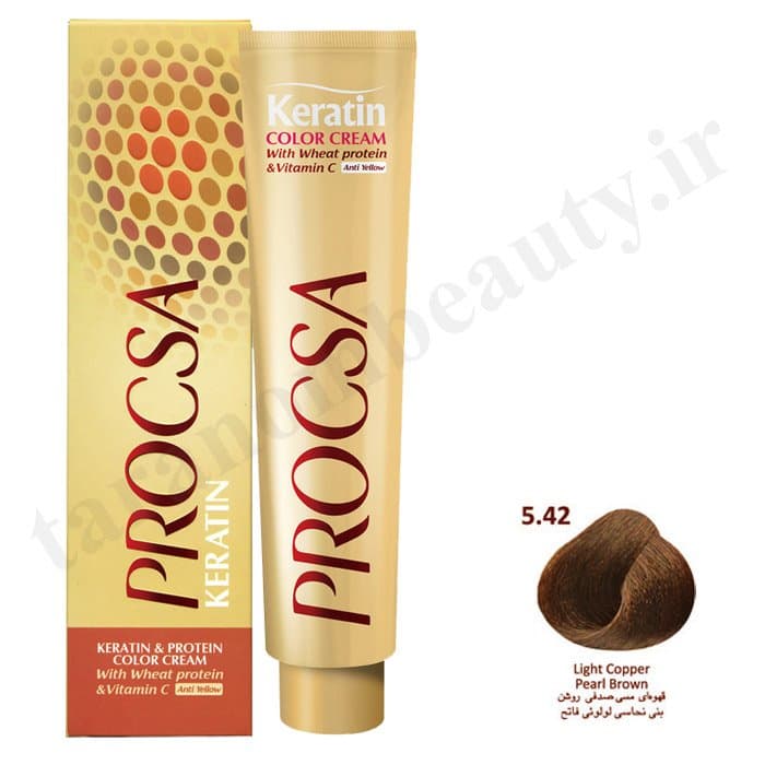 رنگ مو پروکسا قهوه ای برنز روشن 5.42