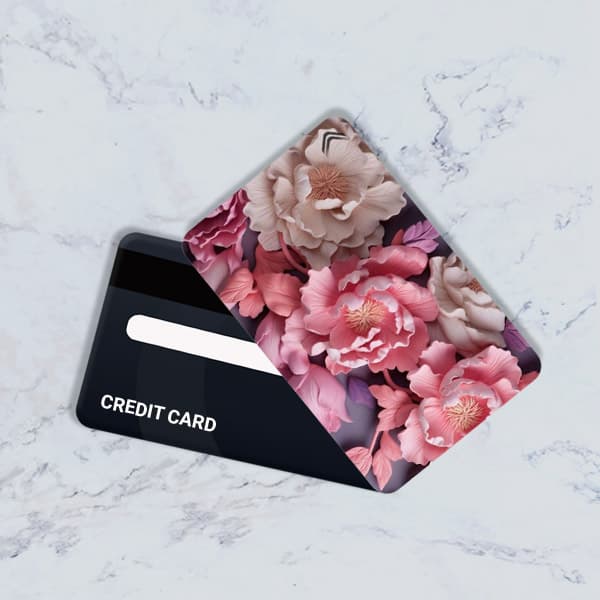 استیکر کارت بانکی مدل گلدار دخترانه کد CAC413-K