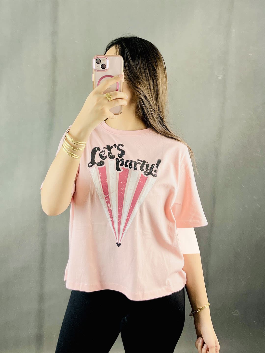 تیشرت صورتی زنانه اسمارا b2683