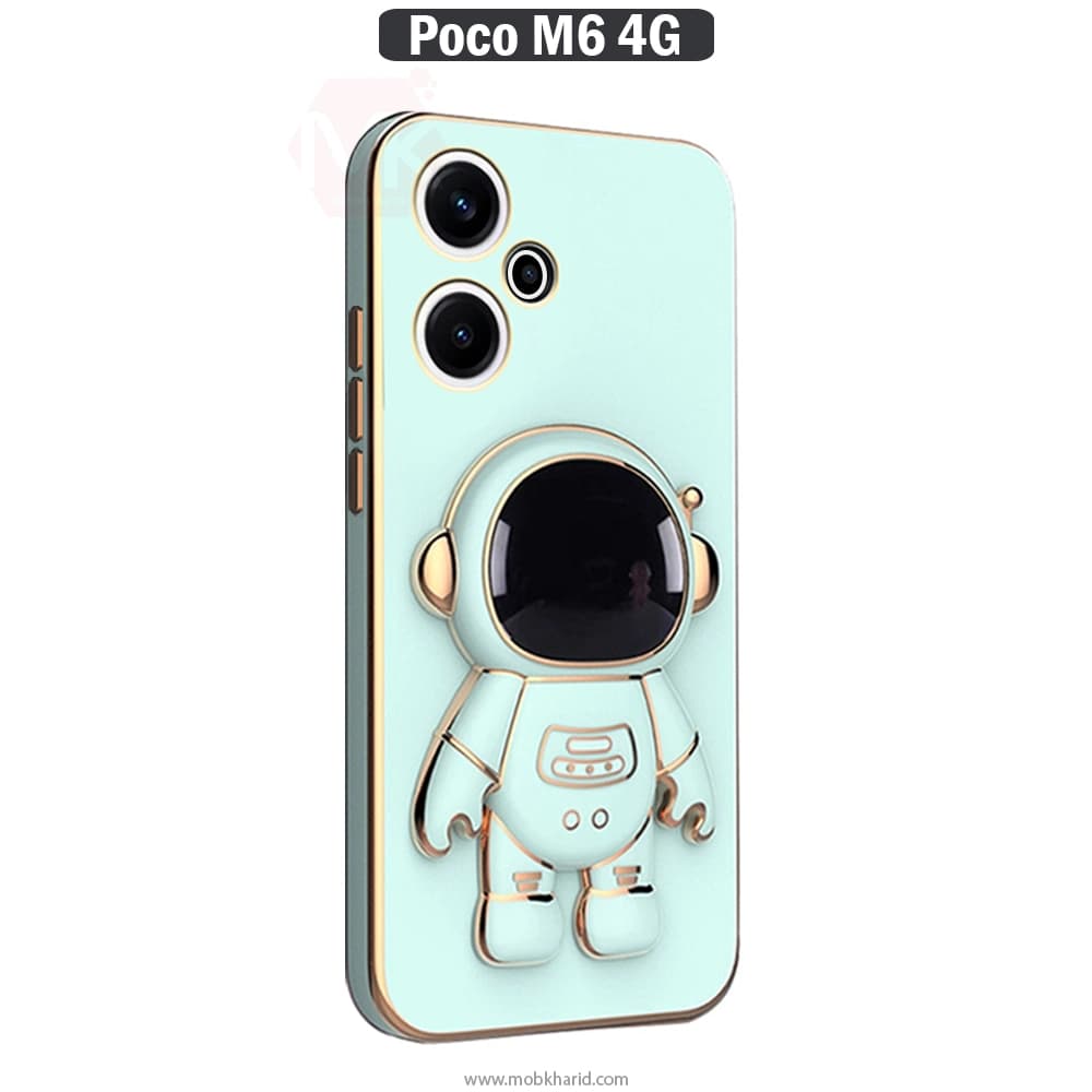 قاب محافظ شیائومی Plating 3D Cartoon Astronaut Cover | Poco M6 4G