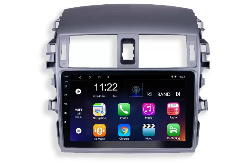 مانیتور اندروید خودرو تویتا-کرولا-2008 ناکامیچی مدل NAM5510 اورجینال سیم کارت خور