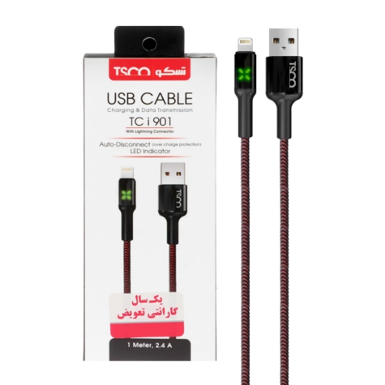 کابل تبدیل USB به لایتنینگ آیفون تسکو مدل Tsco TCI 901