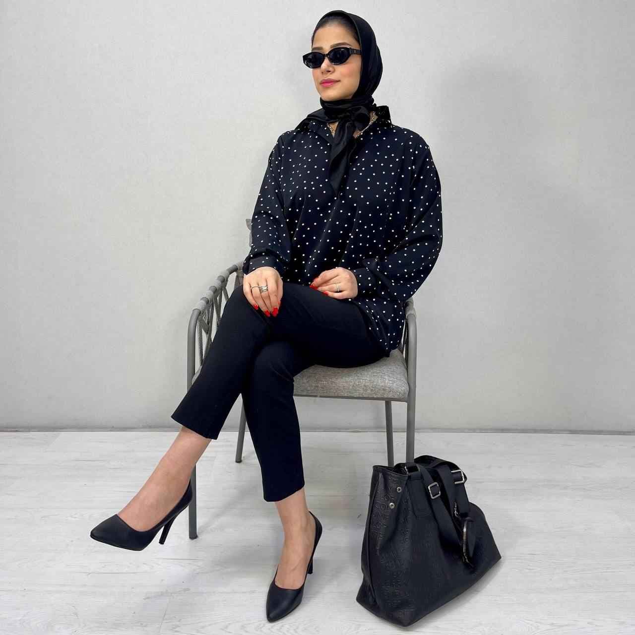 شومیز الیزه خالخالی کد 9093 (بسته 4 عددی)