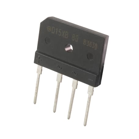 پل دیود 15A-800V تخت شانه ای D15XB80 مارک Shindengen