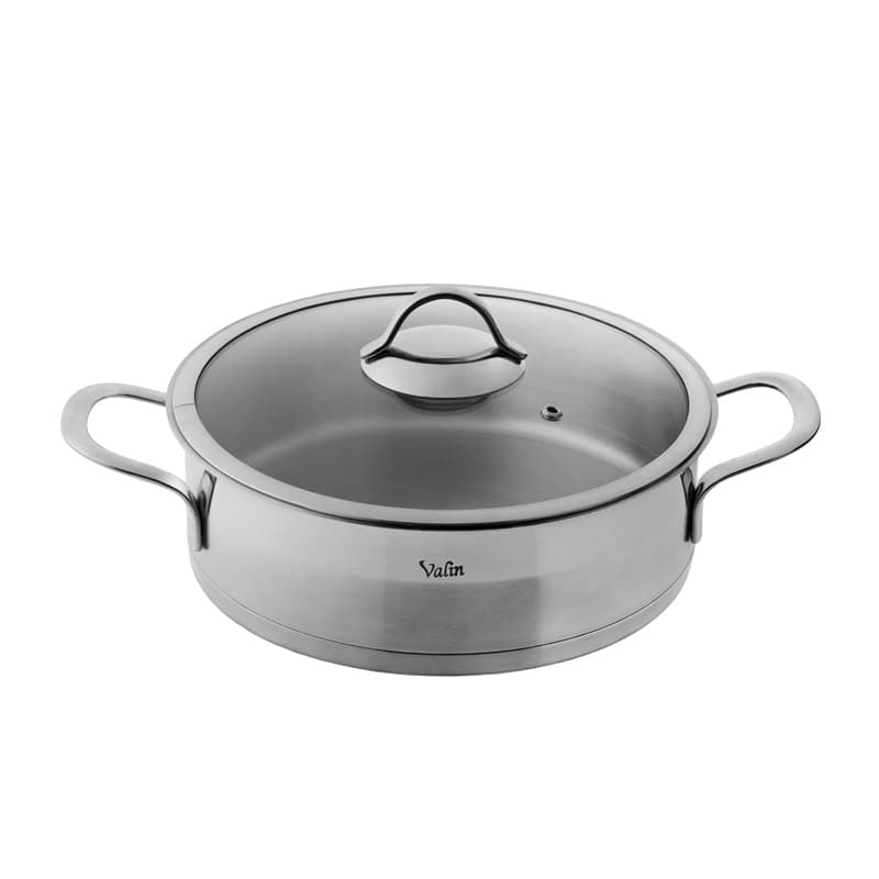 تابه استیل دو دسته کف چدن والین سایز 24 مدل لیان