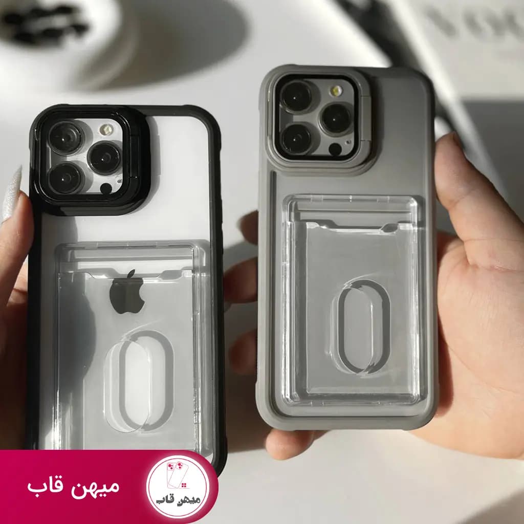 قاب گوشی آیفون شفاف جاکارتی - کد (۴۸۶۷۶)