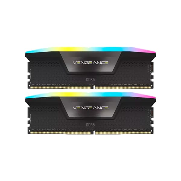 حافظه رم دسکتاپ کورسیر مدل VENGEANCE RGB 32GB 16GBx2 DDR5 5600Mhz CL40