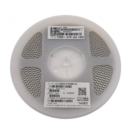 خازن 100nF 200V پکیج 1206 SMD رول3000 عددی