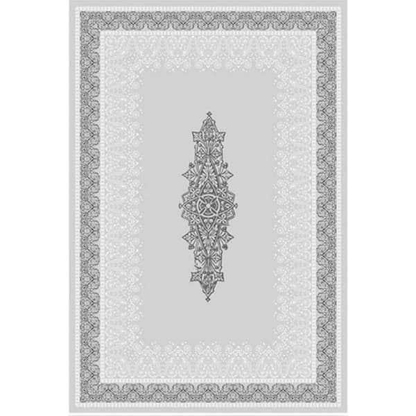 کاور فرش طوسی نگین ترمه مدل 62