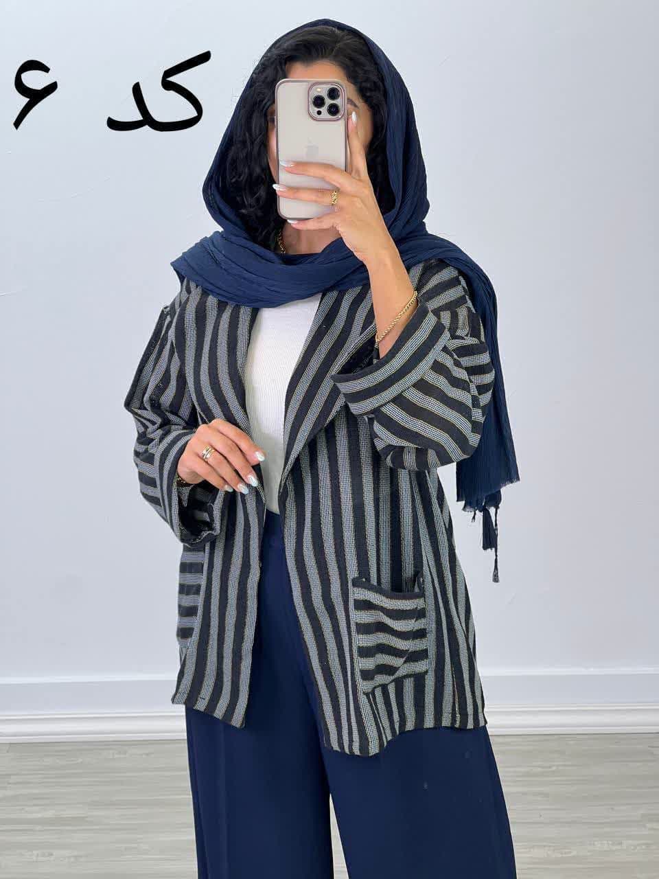 مانتو راه راه مدل 4854