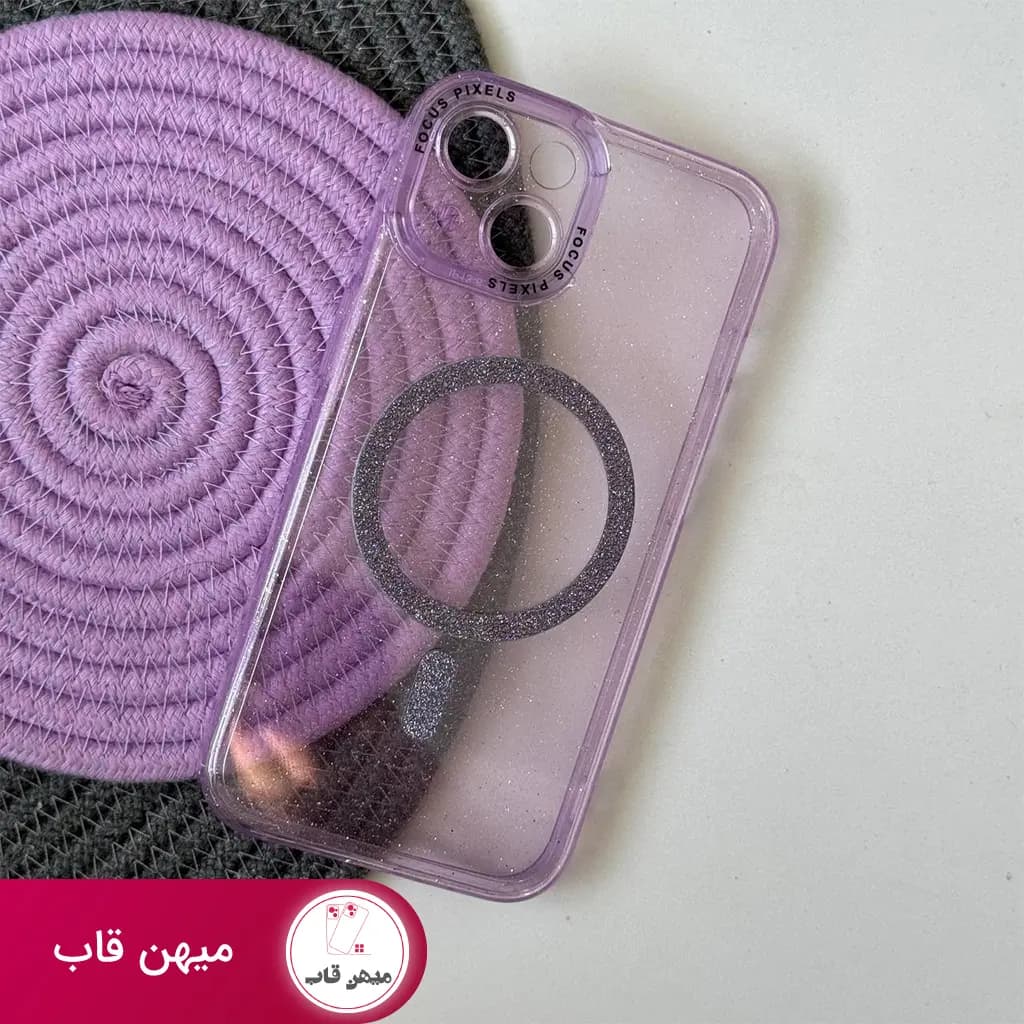 قاب گوشی آیفون اکلیلی بنفش - کد (۳۷۰۳۳)