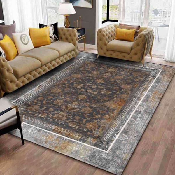 کاور فرش طوسی نگین ترمه مدل 317