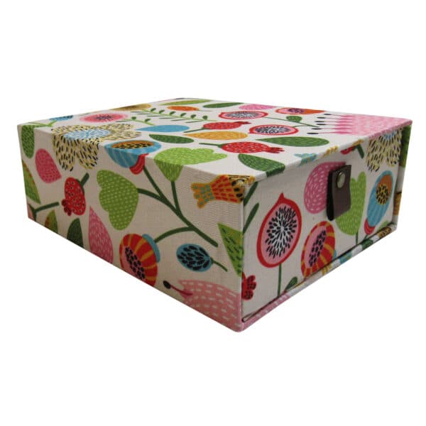 روشنا جعبه کشویی طرح گل و برگ فانتزی
