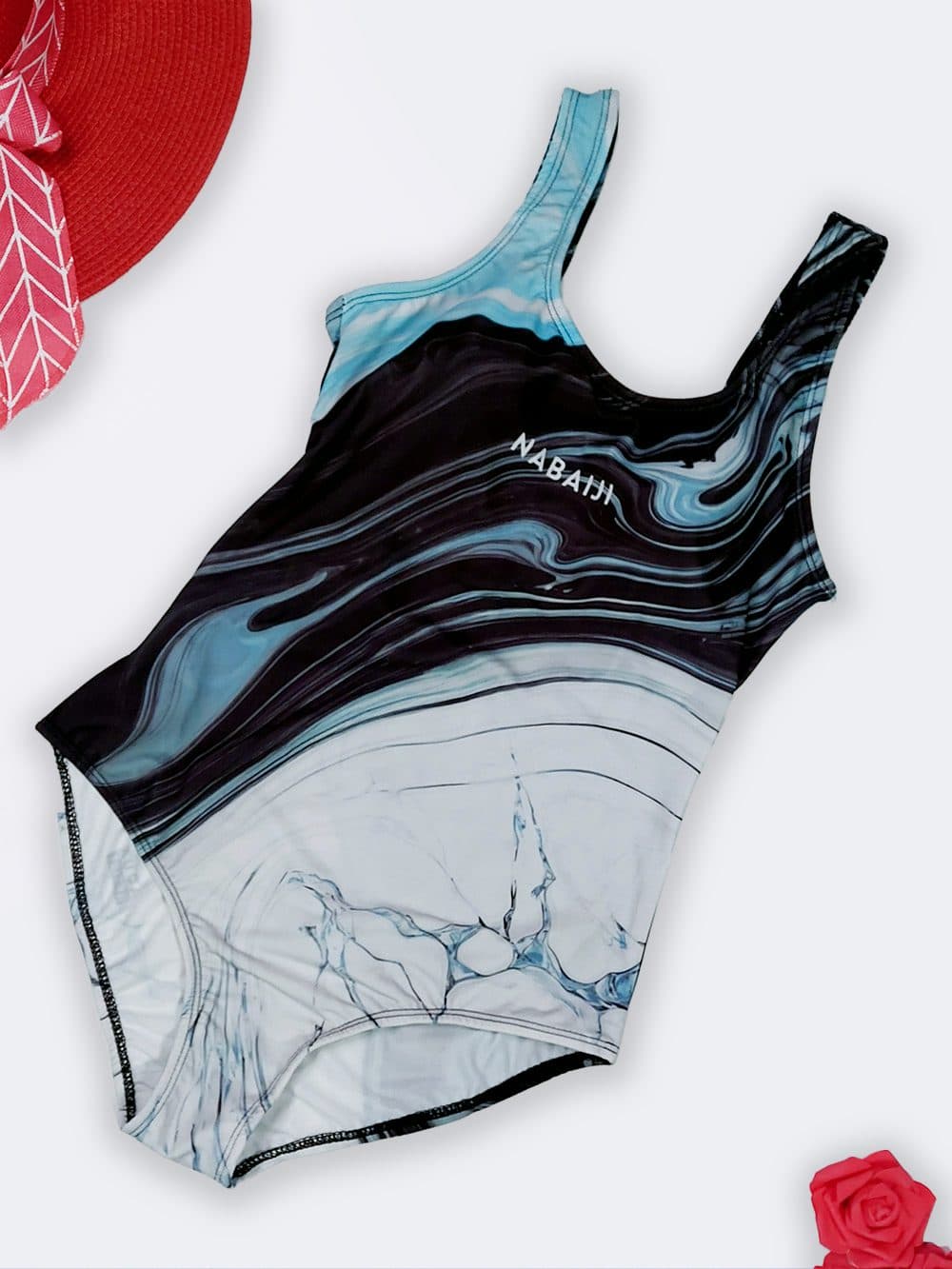 مایو زنانه اسلیپ بند پشت قهرمانی بصورت کاپدار متحرک نابایجی ( Nabaiji ) پلی آمید