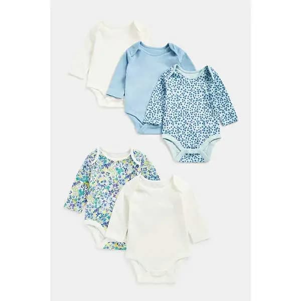 سرهمی آستین بلند نوزاد برند مادرکر مدل Floral 5-Pack