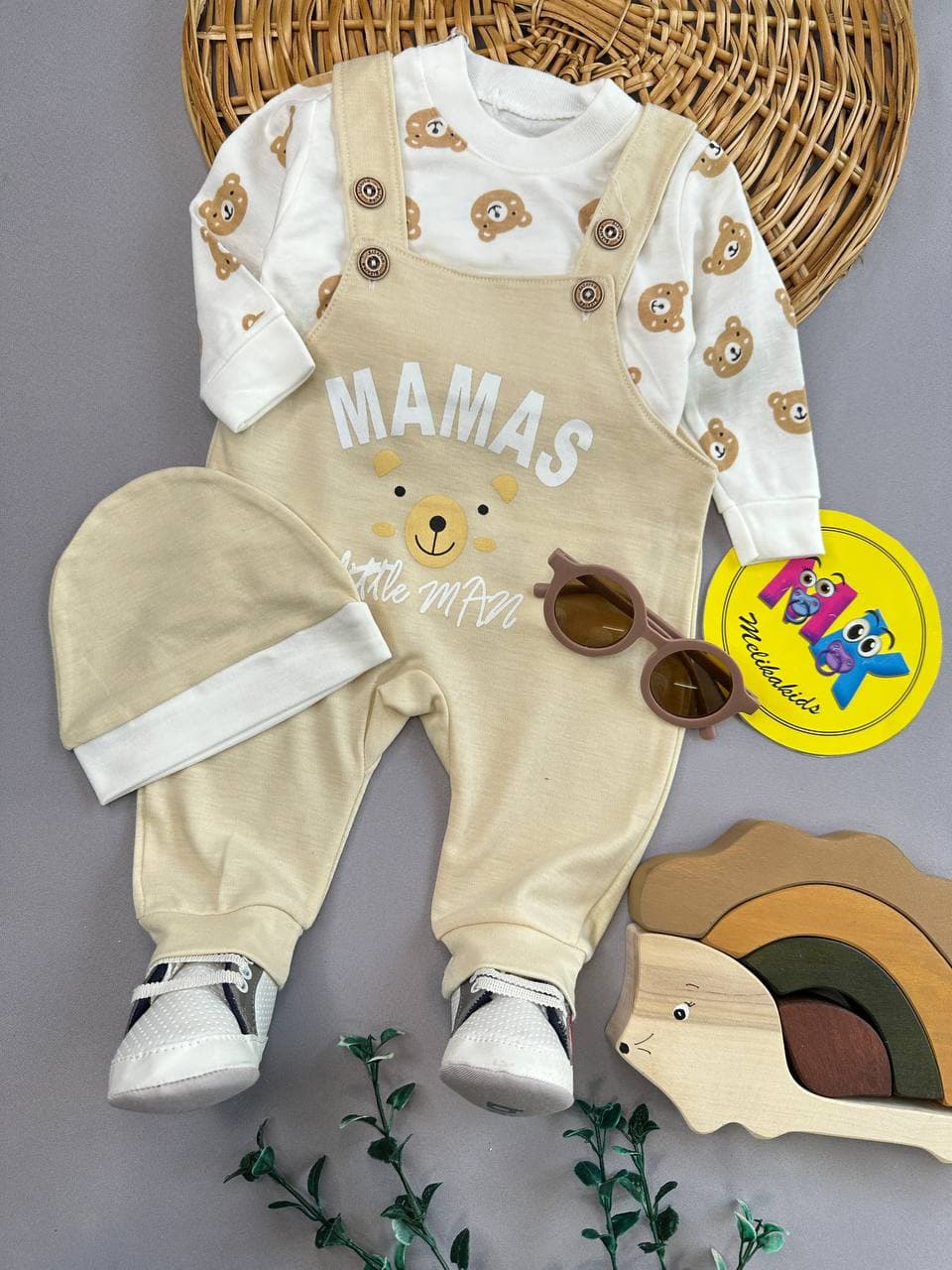 سرهمی پیشبندی تدی تمام چاپ Mama’s نوزادی و کودک کد 112125