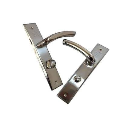 دستگیره در چوبی سرویس خالدار کروم سمت چپ