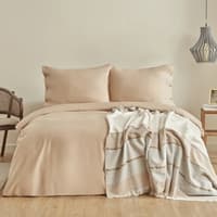 سرویس کاور لحاف و پیکه دو نفره کاراجاهوم Nevada بژ