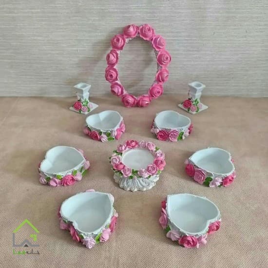 ظرف هفت سین سفالی گلدار