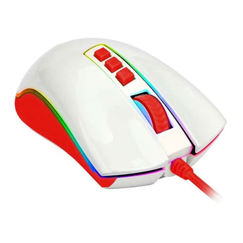 موس گیمینگ ردراگون Redragon COBRA M711C WHITE RED