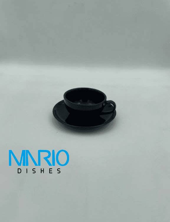 کاپ کاپوچینو مشکی براق (ست 6عددی)