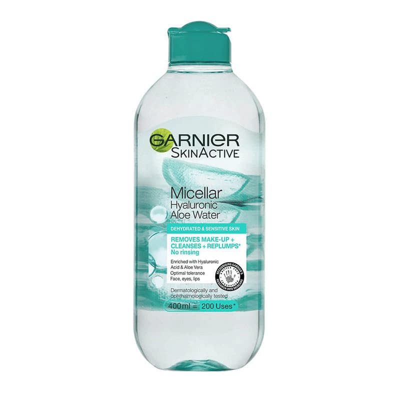محلول میسلار پاک کننده آرایش هیالورونیک و آلوئه ورا گارنیر GARNIER