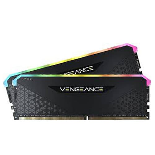 رم کورسیر VENGEANCE RGB RS Black 32GB DUAL 3200MHz CL16