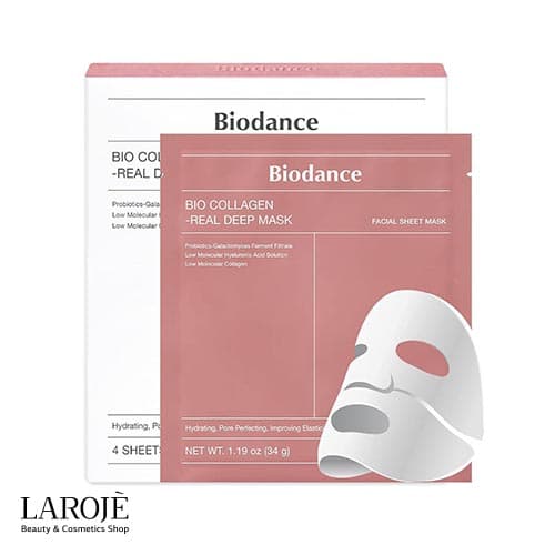 ماسک جوانساز و آبرسان بایو کلاژن بایودنس یک شیت (ورق) BIODANCE
