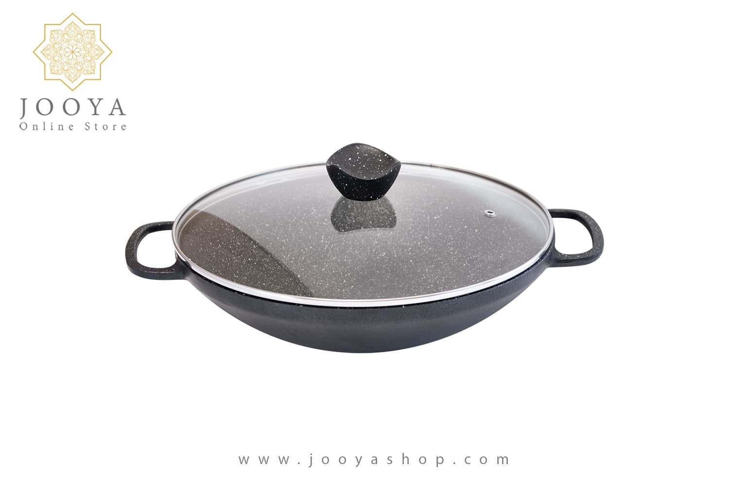 تابه ووک چدن نالینو سایز 32 با درب شیشه