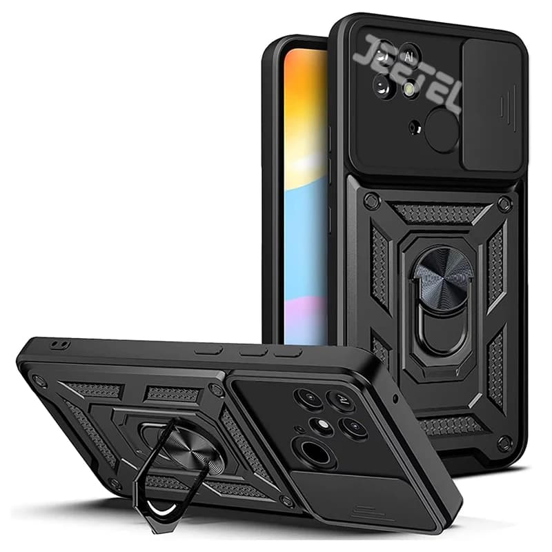 قاب کشویی بتمنی مدل آهنربایی هولدردار برای گوشی Xiaomi Redmi 10A طرح اسلاید آرمور