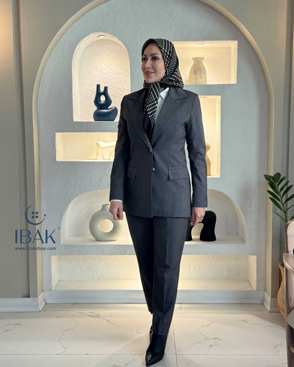 کت زنانه راه راه ibk