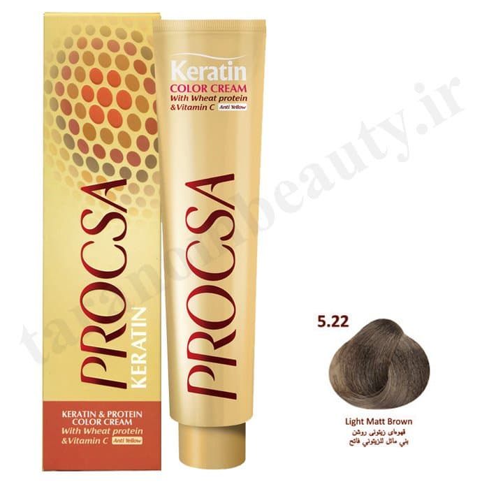 رنگ مو پروکسا قهوه ای زیتونی روشن 5.22