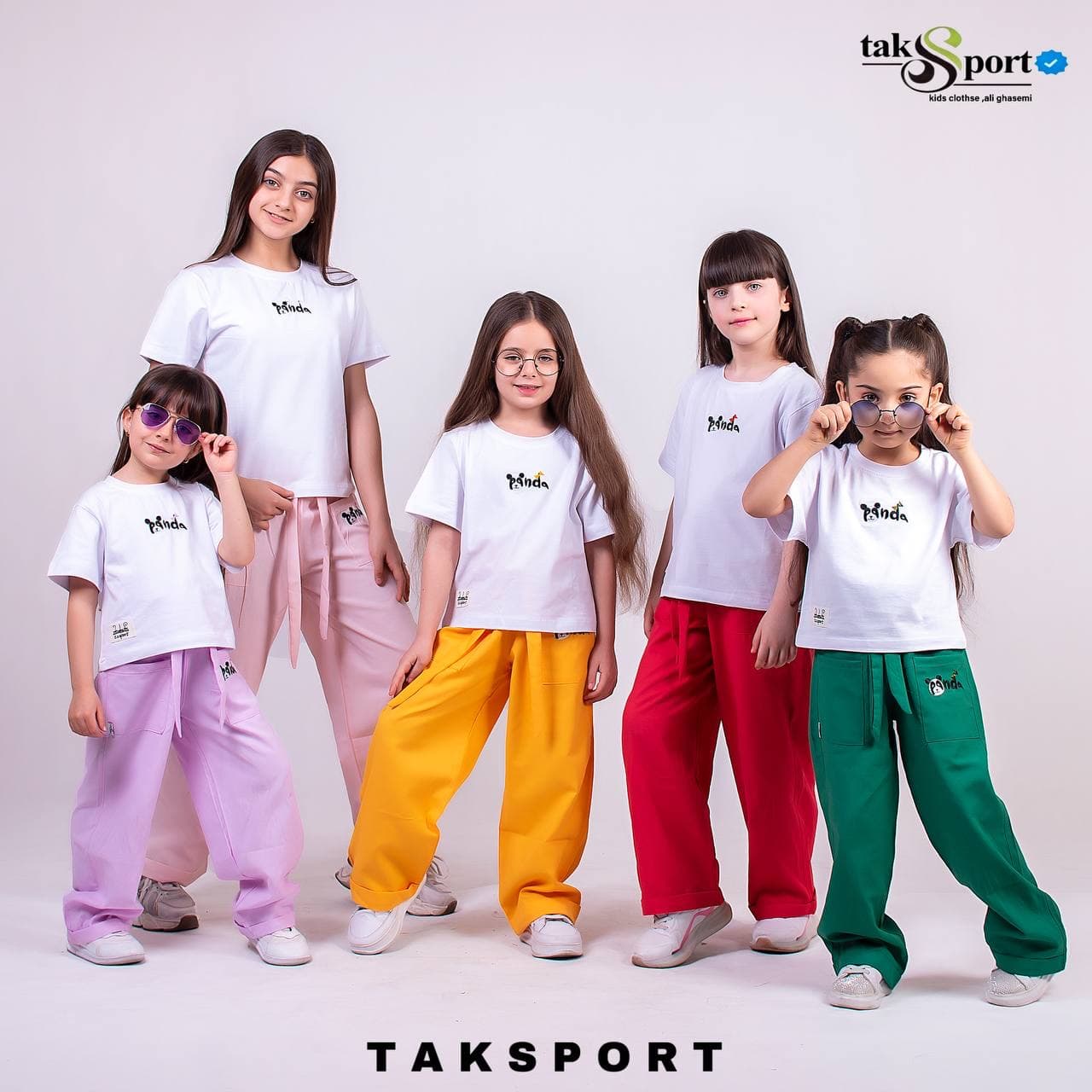 ست کراپ و شلوار دخترانه پاندا